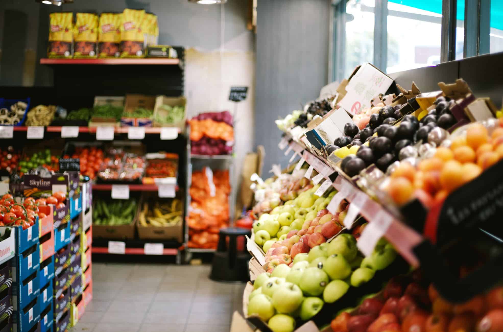 Fresh Produce In Grocery Store
