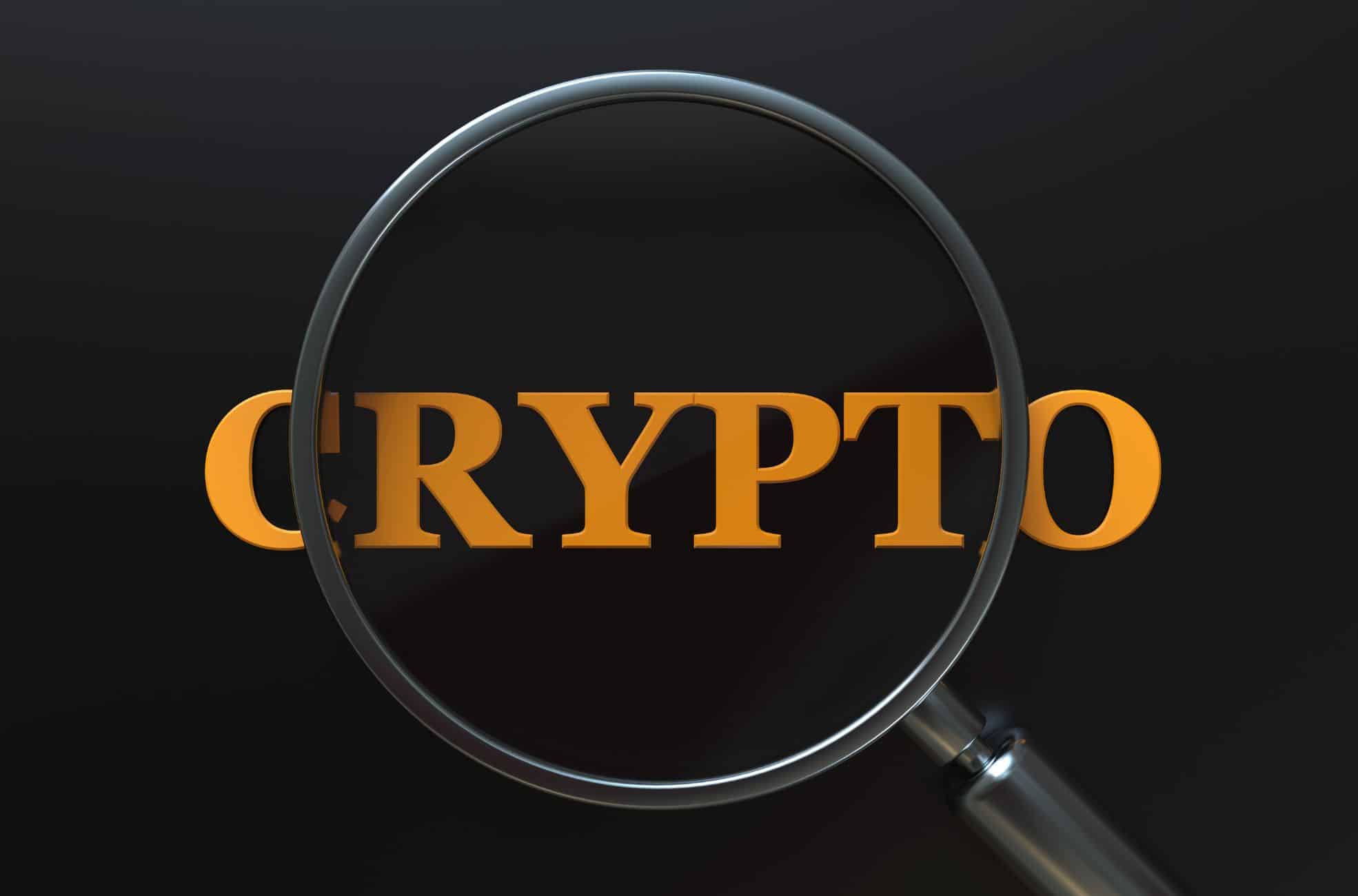 Magnifying Glass And Word "Crypto"