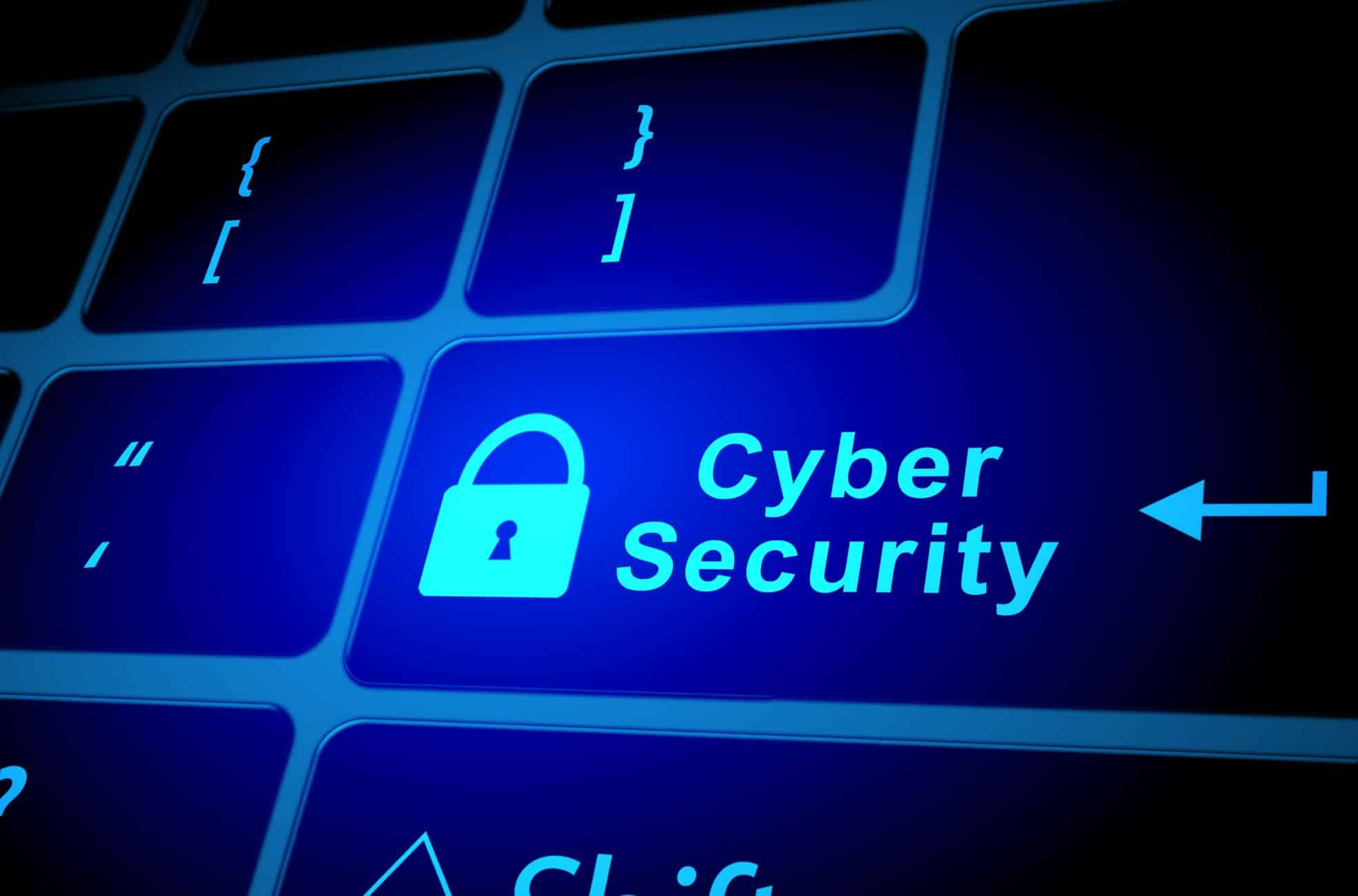 Keyboard Saying "Cyber Security"