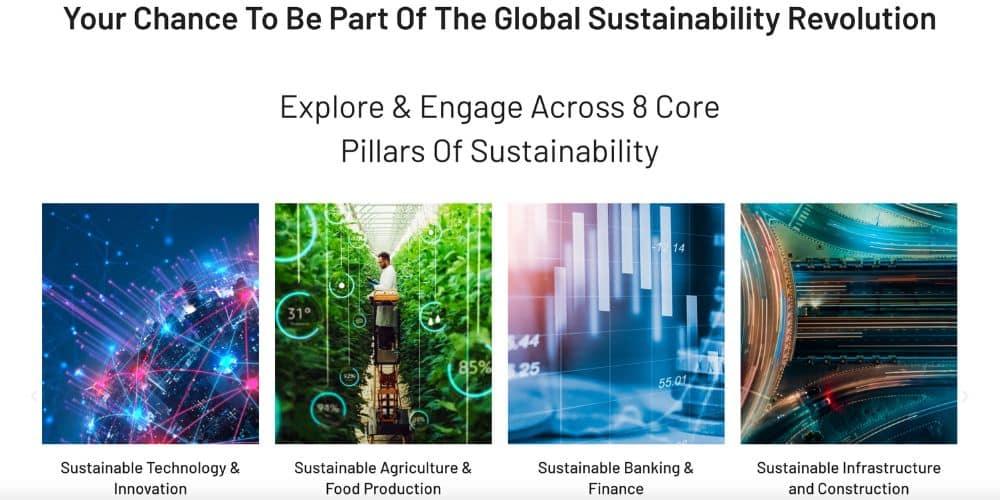 Screenshot Of Future Sustainability Forum Website