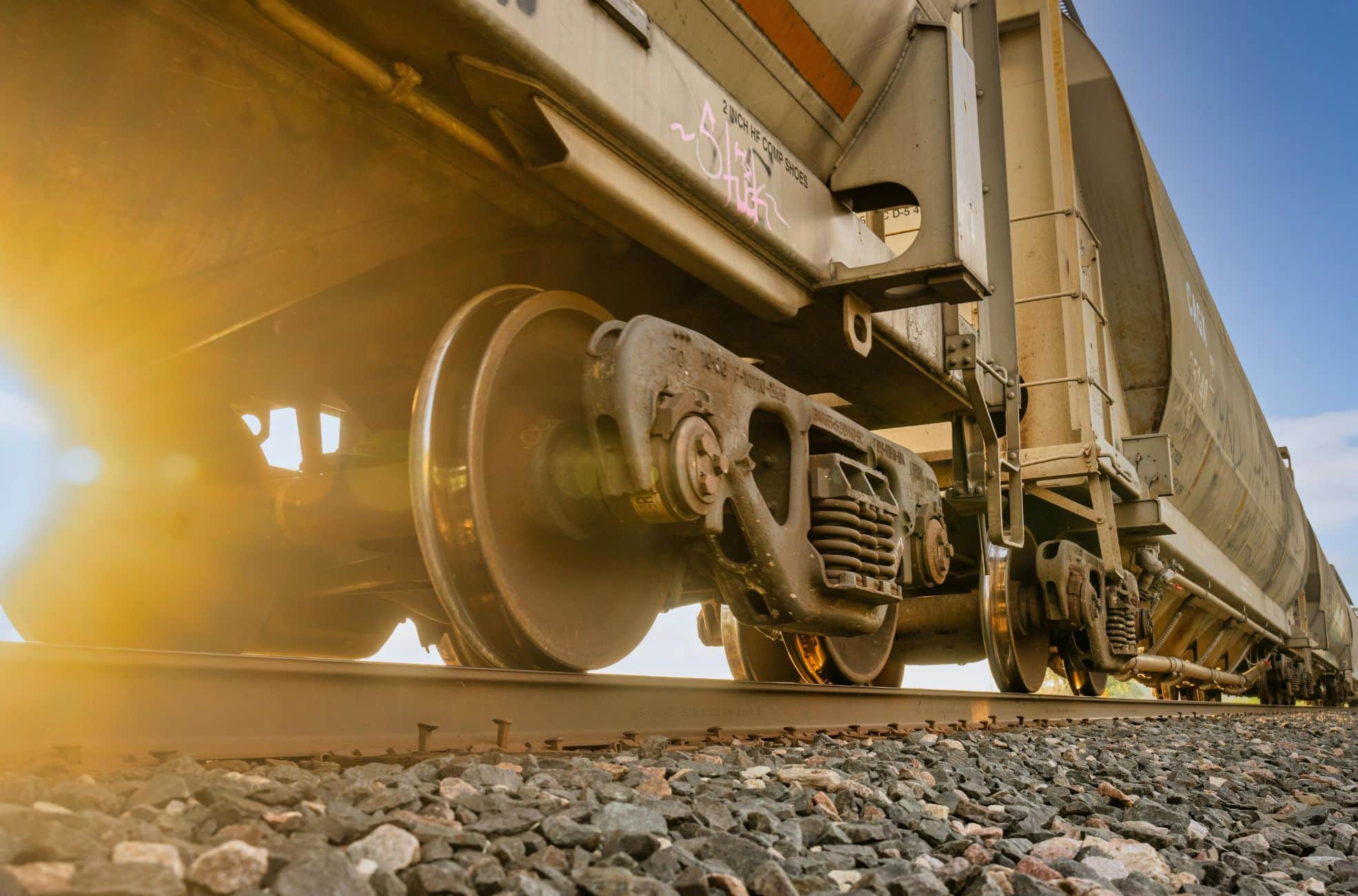 Close Up Of Freight Train