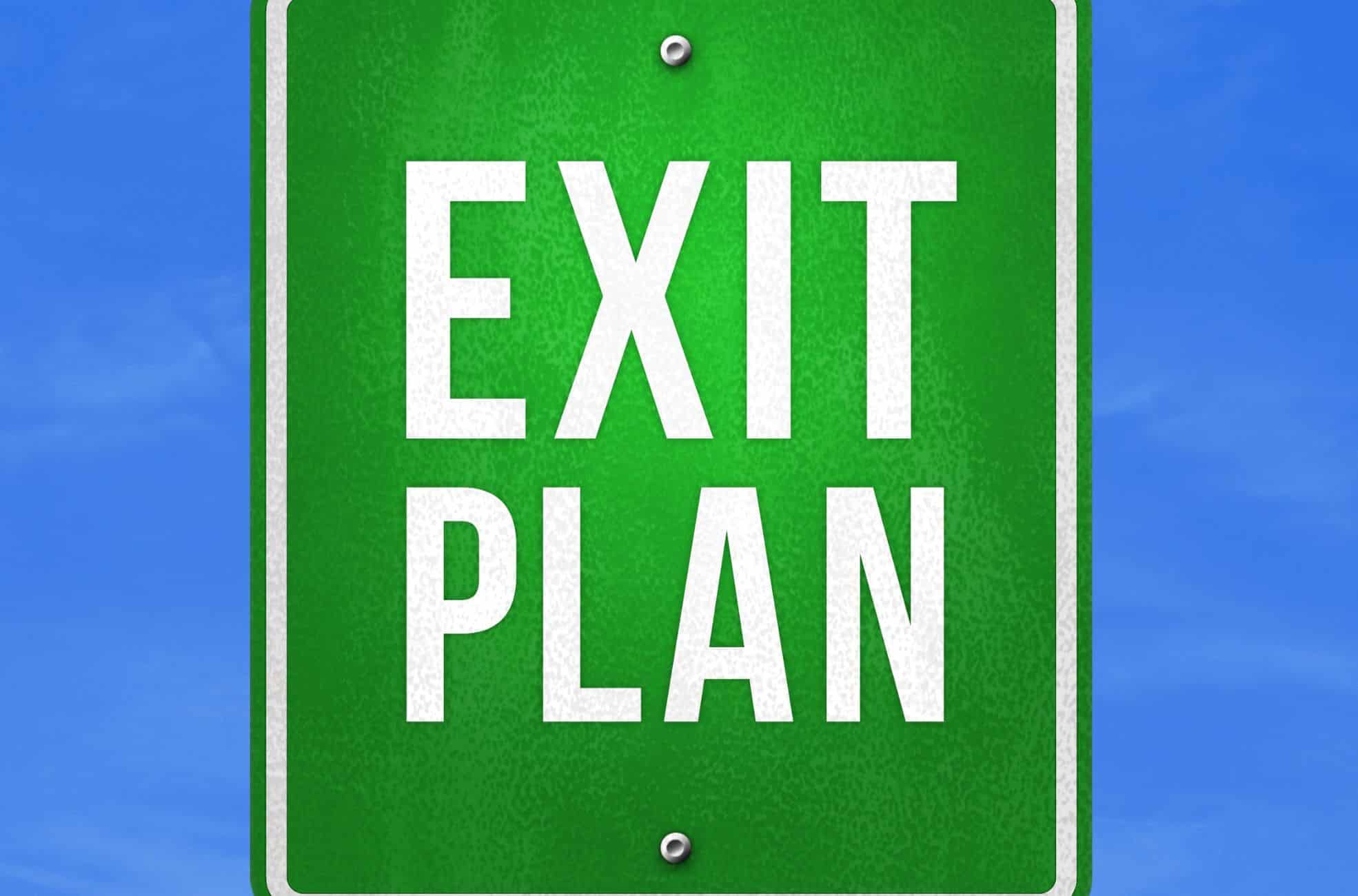 Street Sign Saying Exit Plan