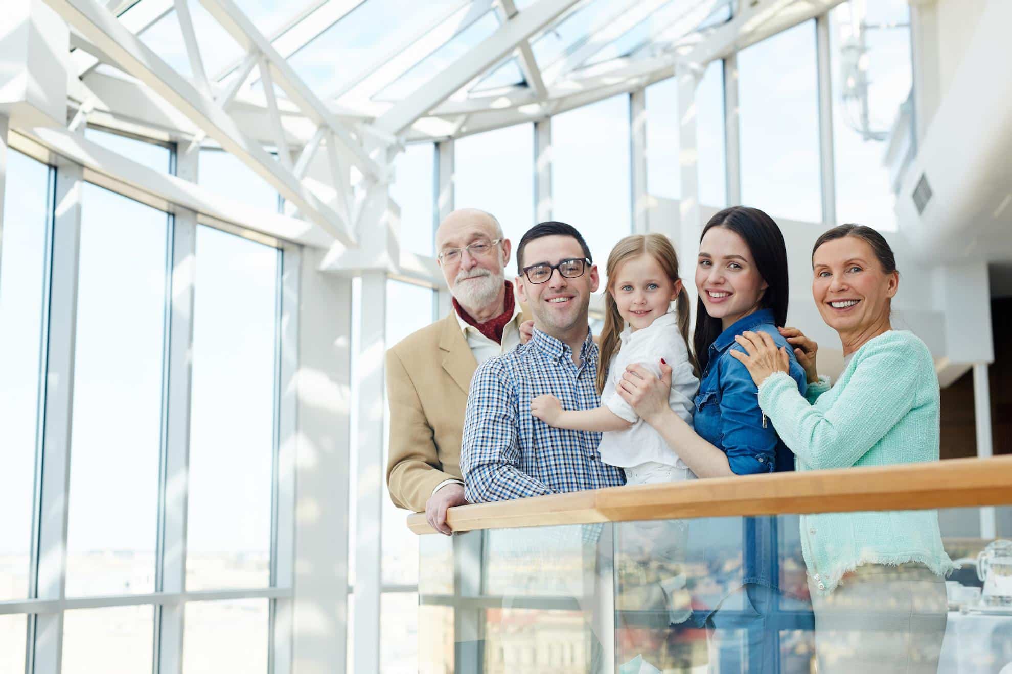 Family visiting the UAE.