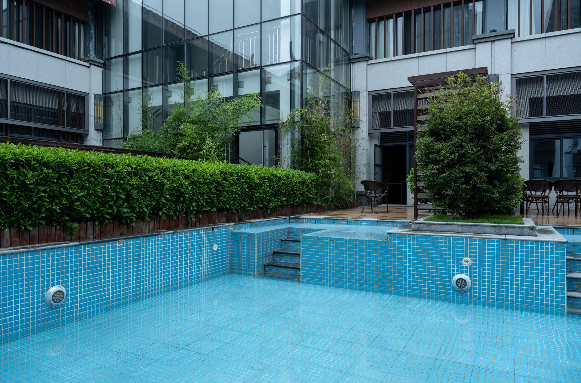 Pool Area Of A Resort-Style Holiday Home