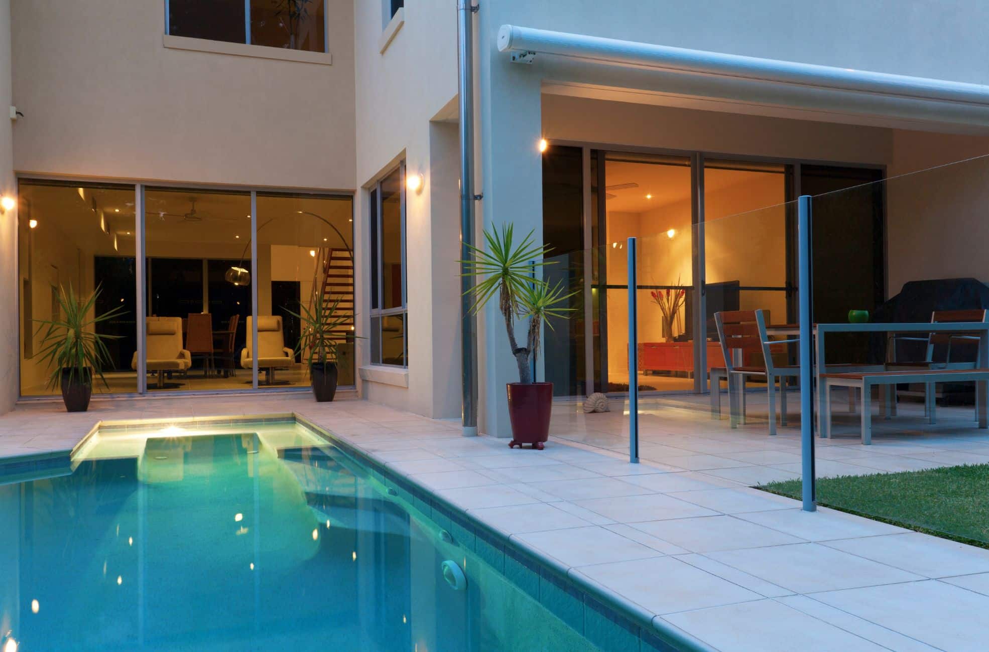 Pool Area of Home With Holiday Vibe