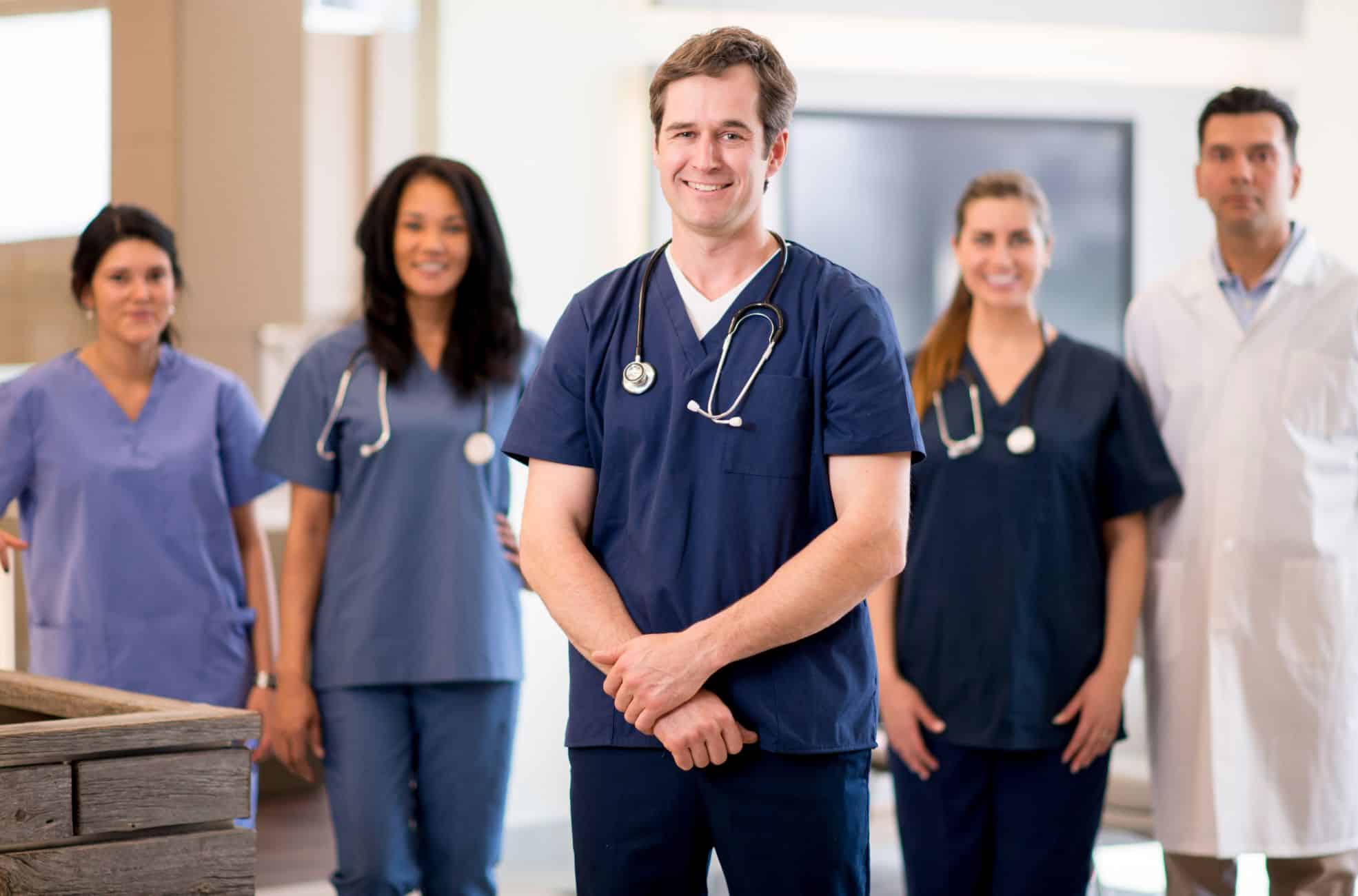 A group of medical professional who have obtained their DHA licence.