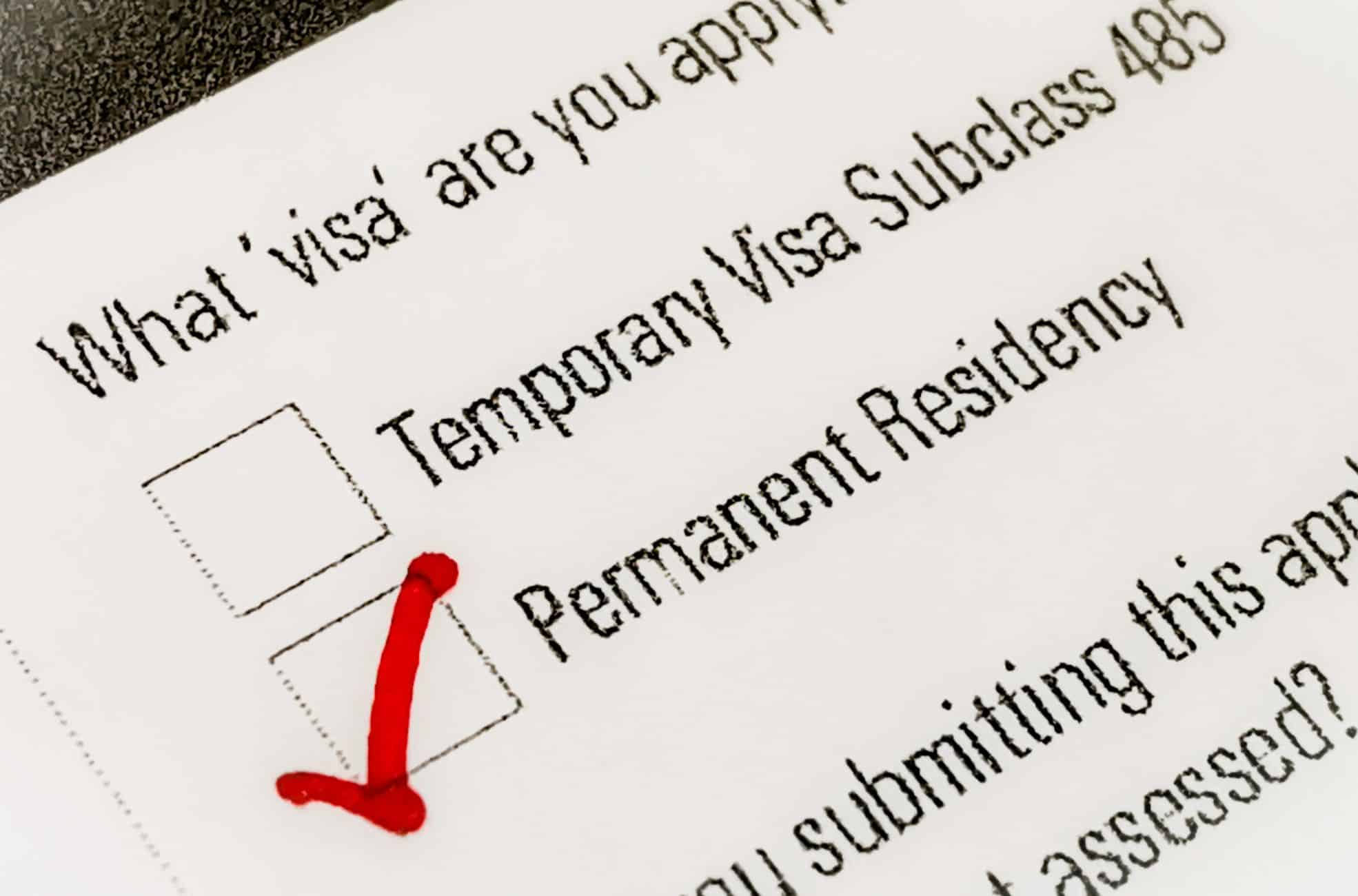Document Ticking PR (Permanent Residency)