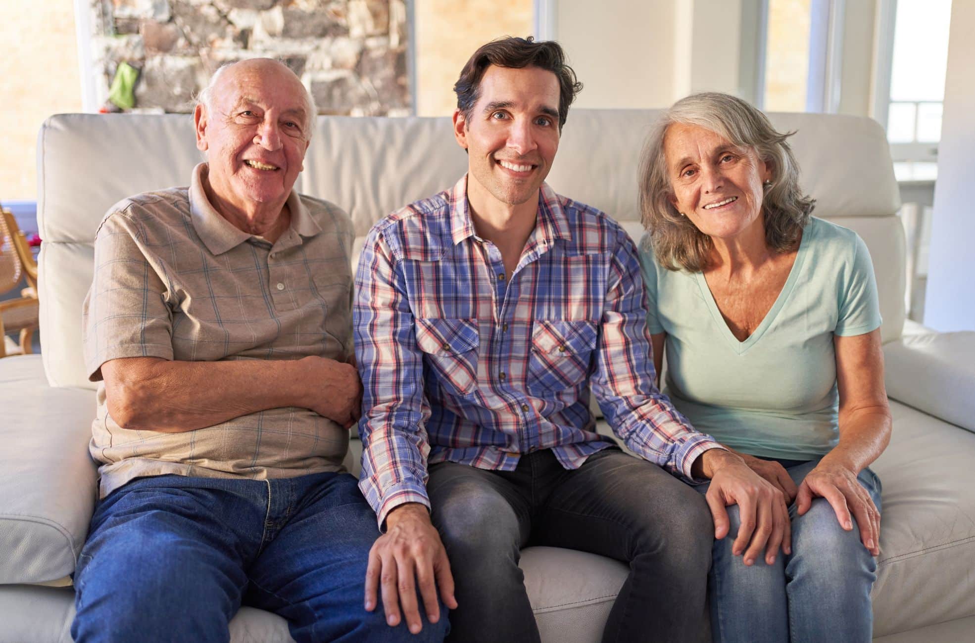 Young Man With His Parents