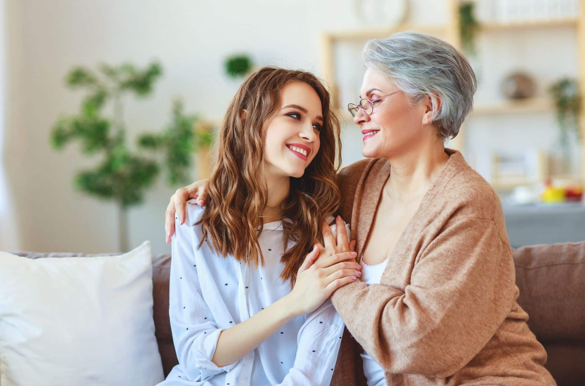 Two Women On Couch