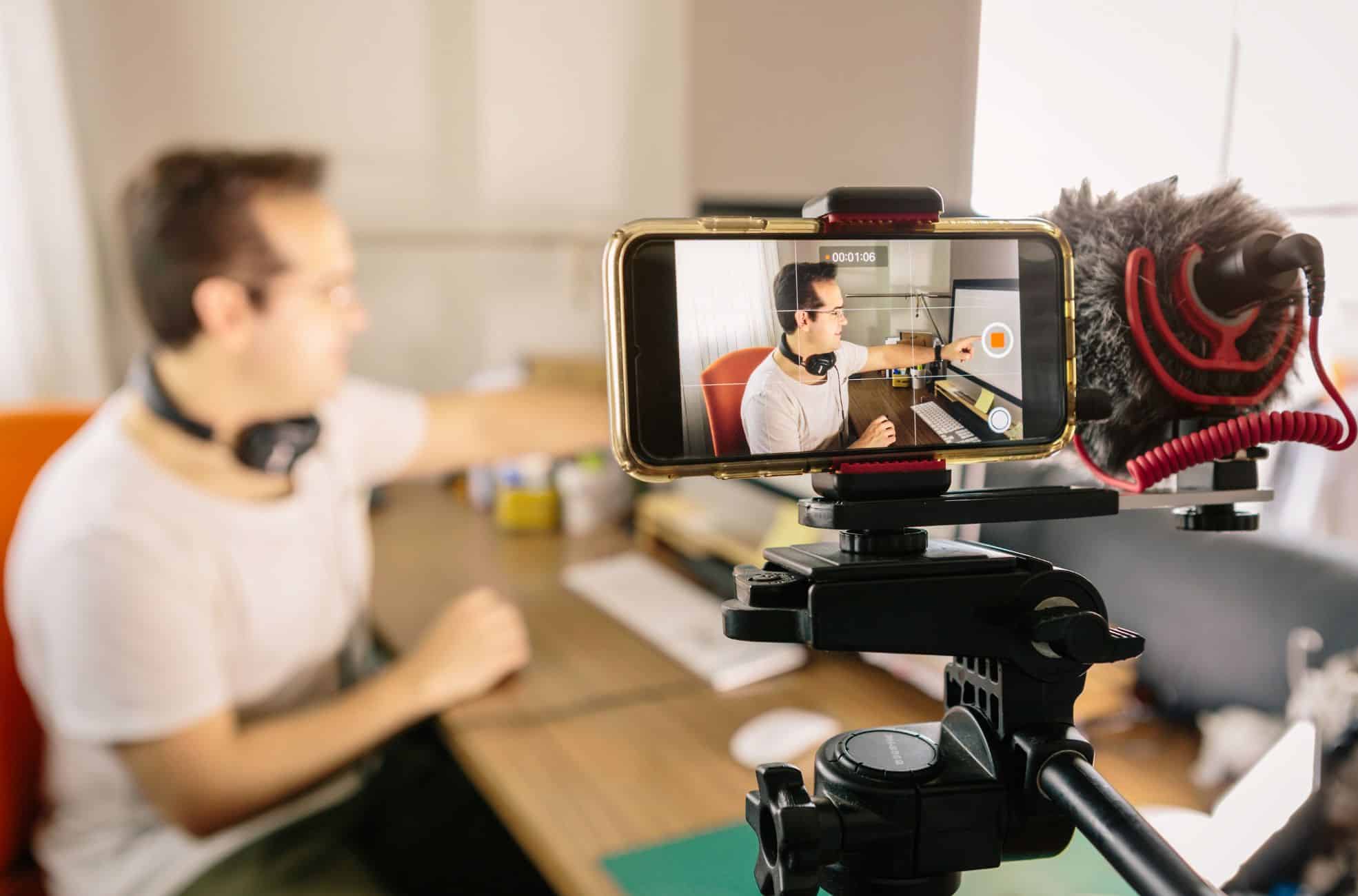 Man Creating YouTube Content