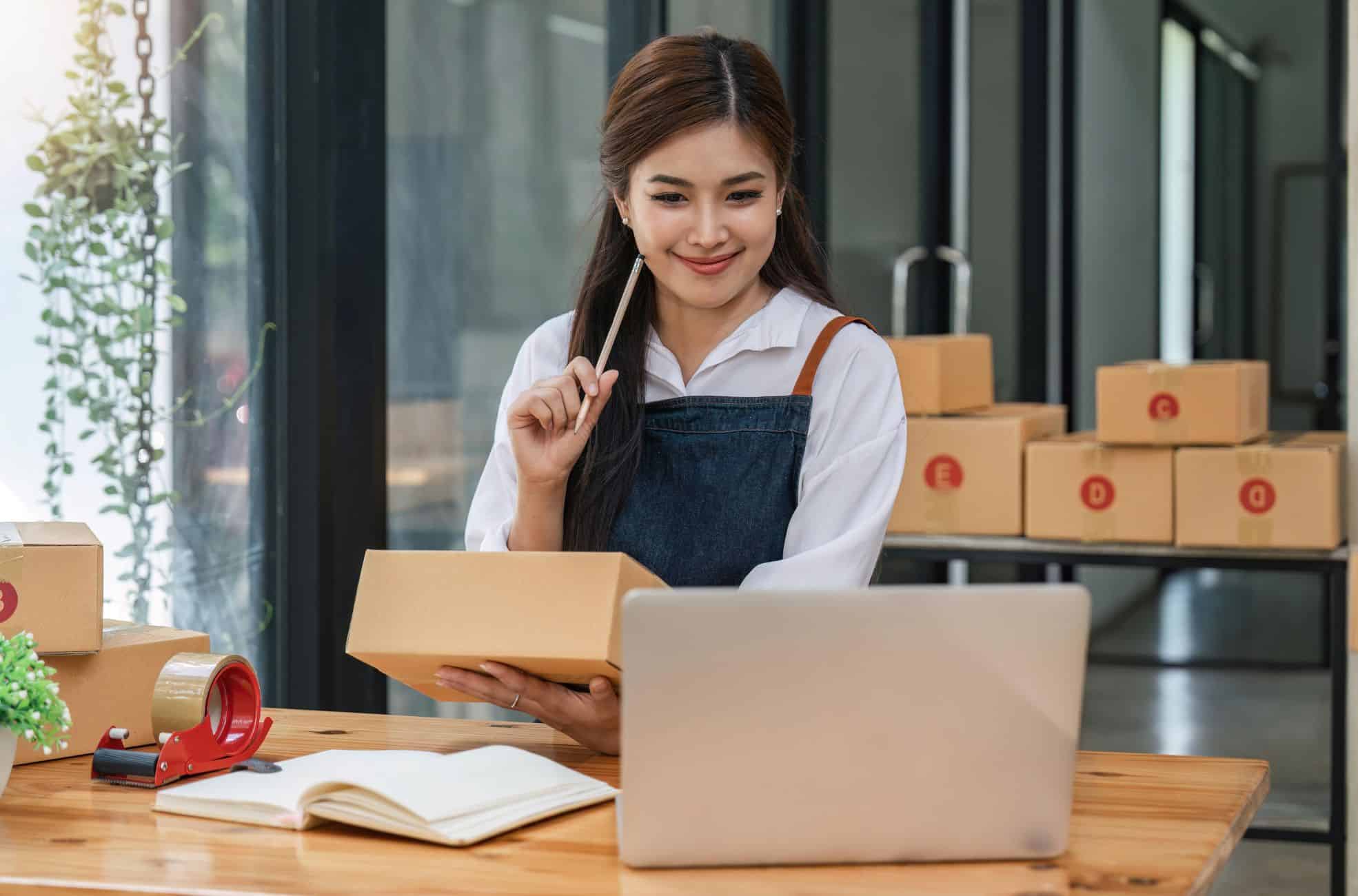 Woman Working In E-commerce business