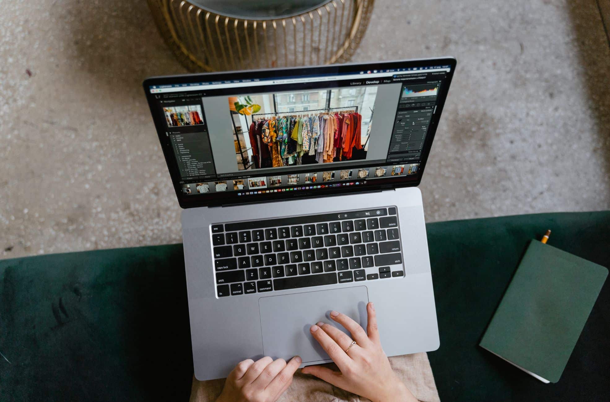 Laptop Showing Online Clothing Business