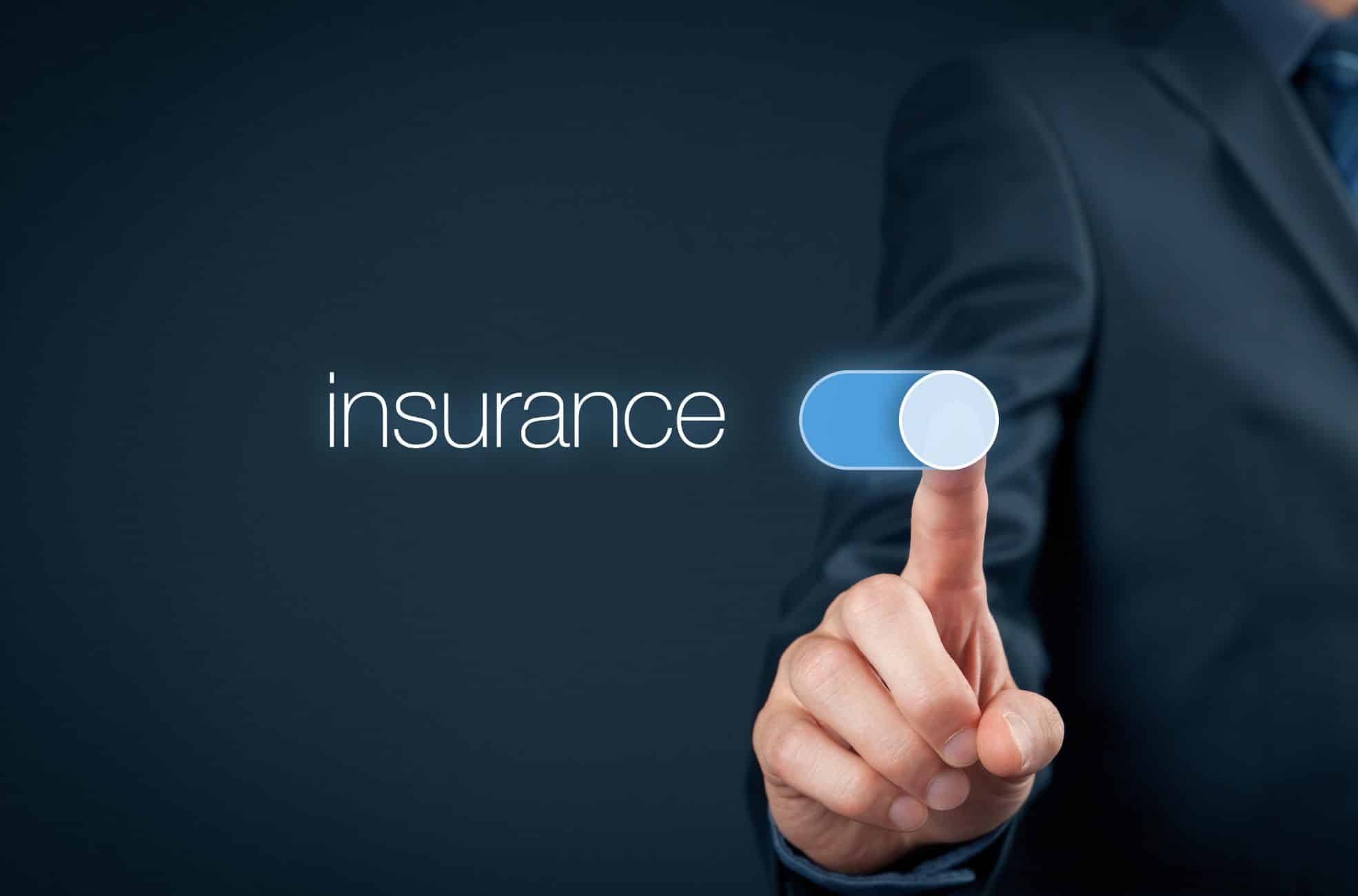 Businessman Clicking On Insurance