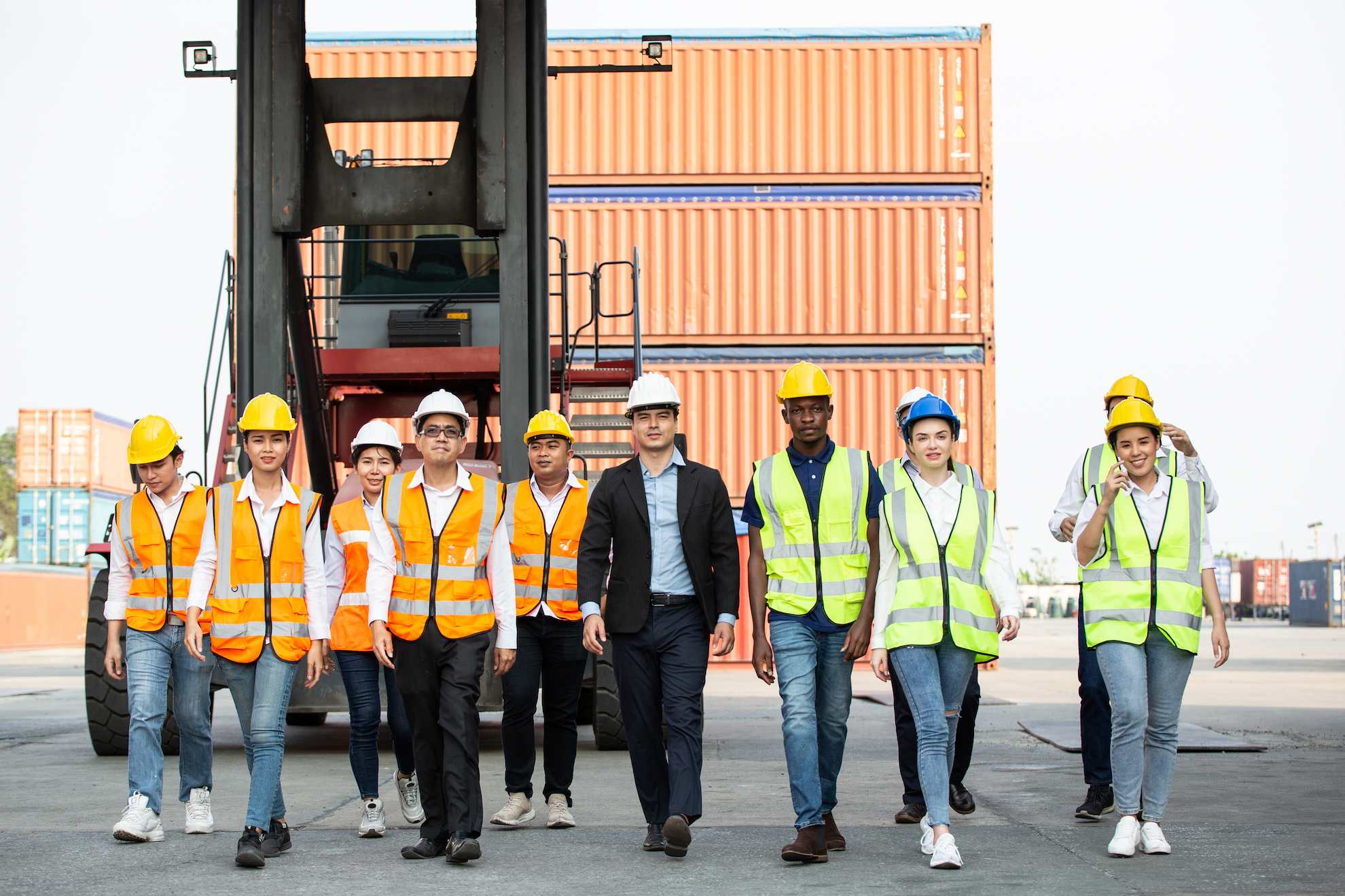 A team working in their import export business in Dubai.