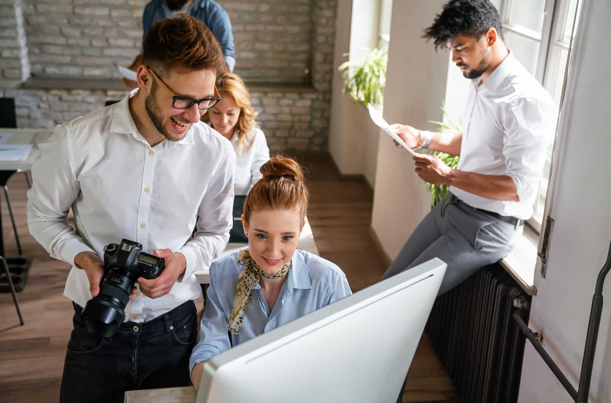 People Working For A Media Company