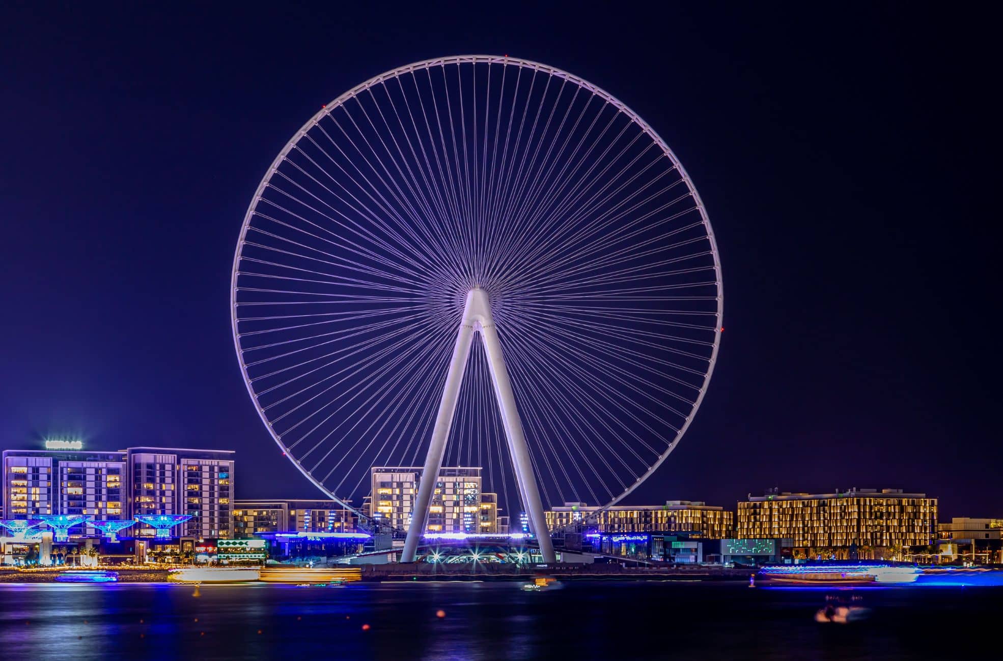 Ferris Wheel In Dubai Skyline