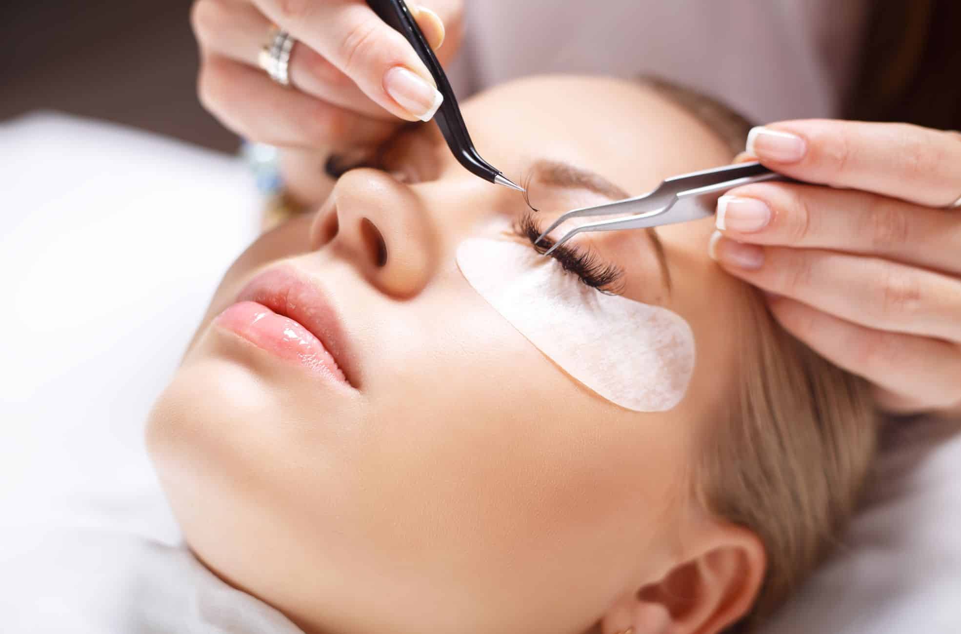 Lash Technician Working In Salon