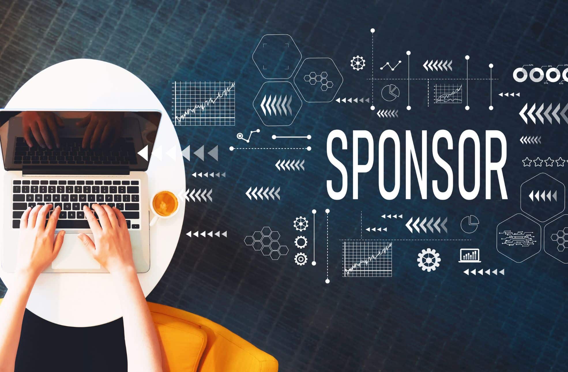 Stock Photo of the Word Sponsor