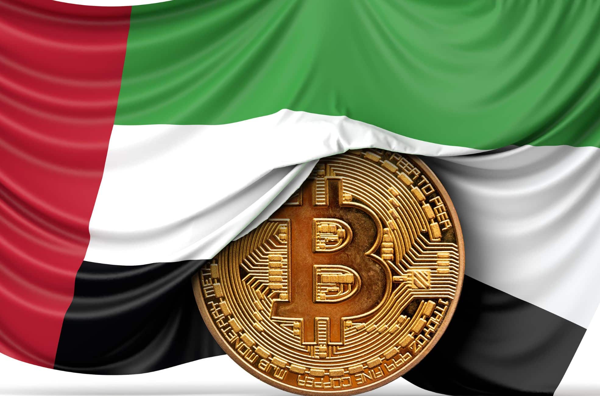UAE Flag And Crytpocurrency