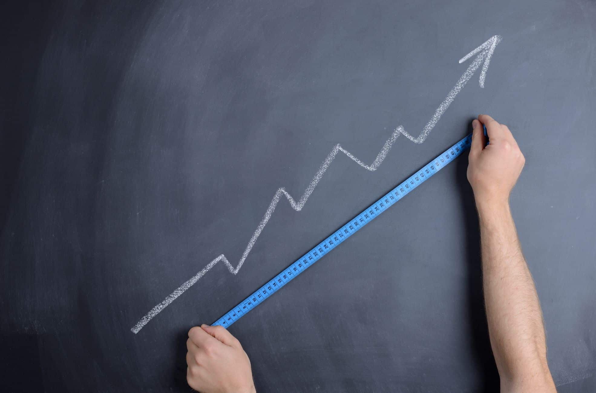 Stock Photo Lead Measurement Success Shown With Ruler
