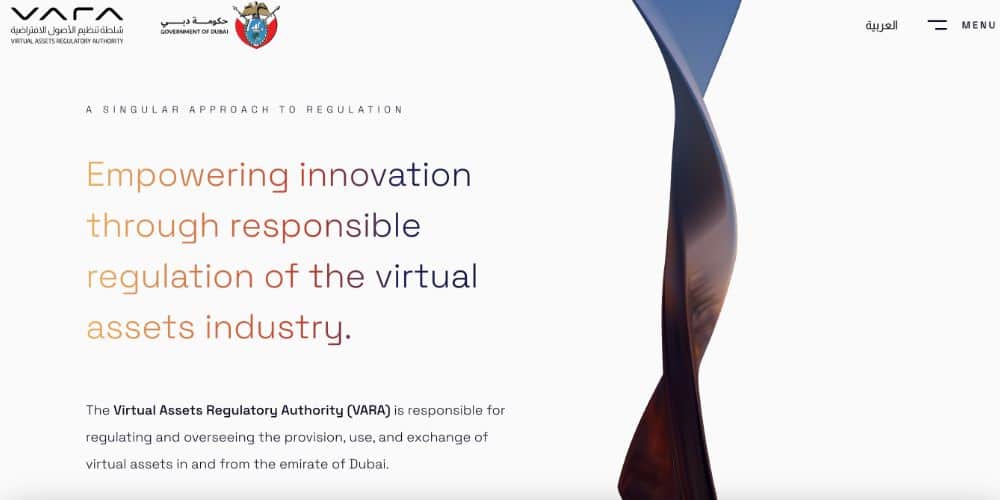 Screenshot Of Vara Website