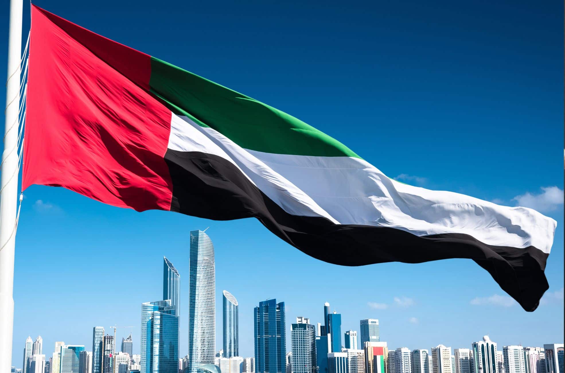 UAE Flag And Buildings