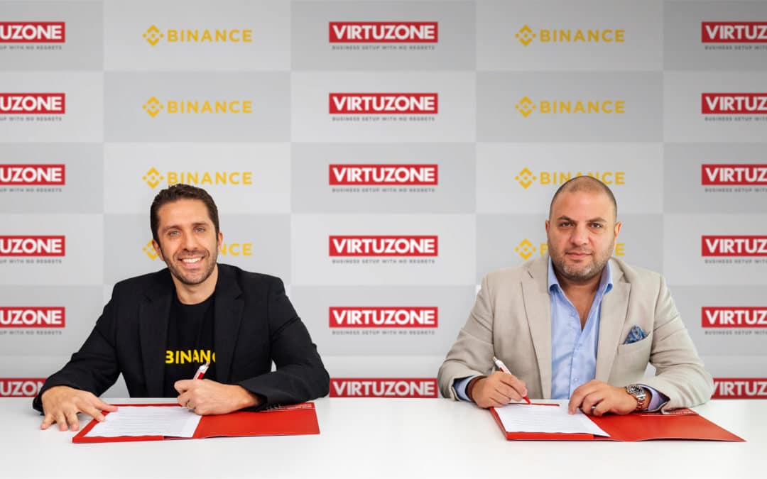 Virtuzone and Binance form strategic partnership, establishing Virtuzone as the first UAE corporate services provider to accept cryptocurrency payments via Binance Pay