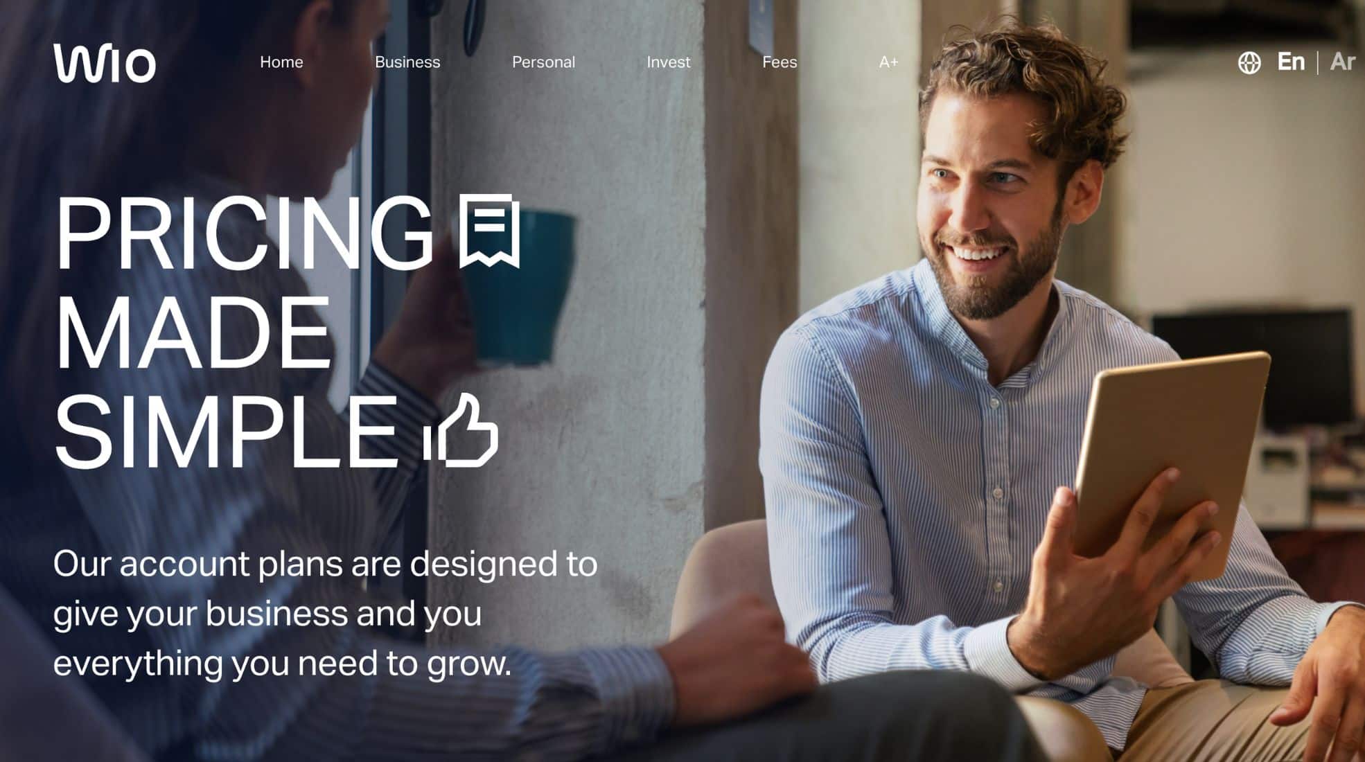 Screenshot Of WIO Website.