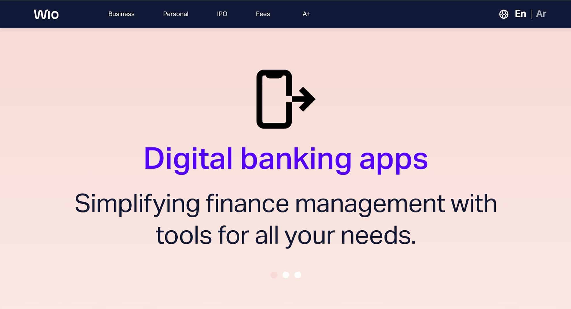 A screenshot from the Wio Bank's official website.