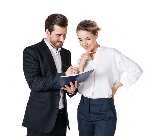 A business couple considering company registration in Dubai