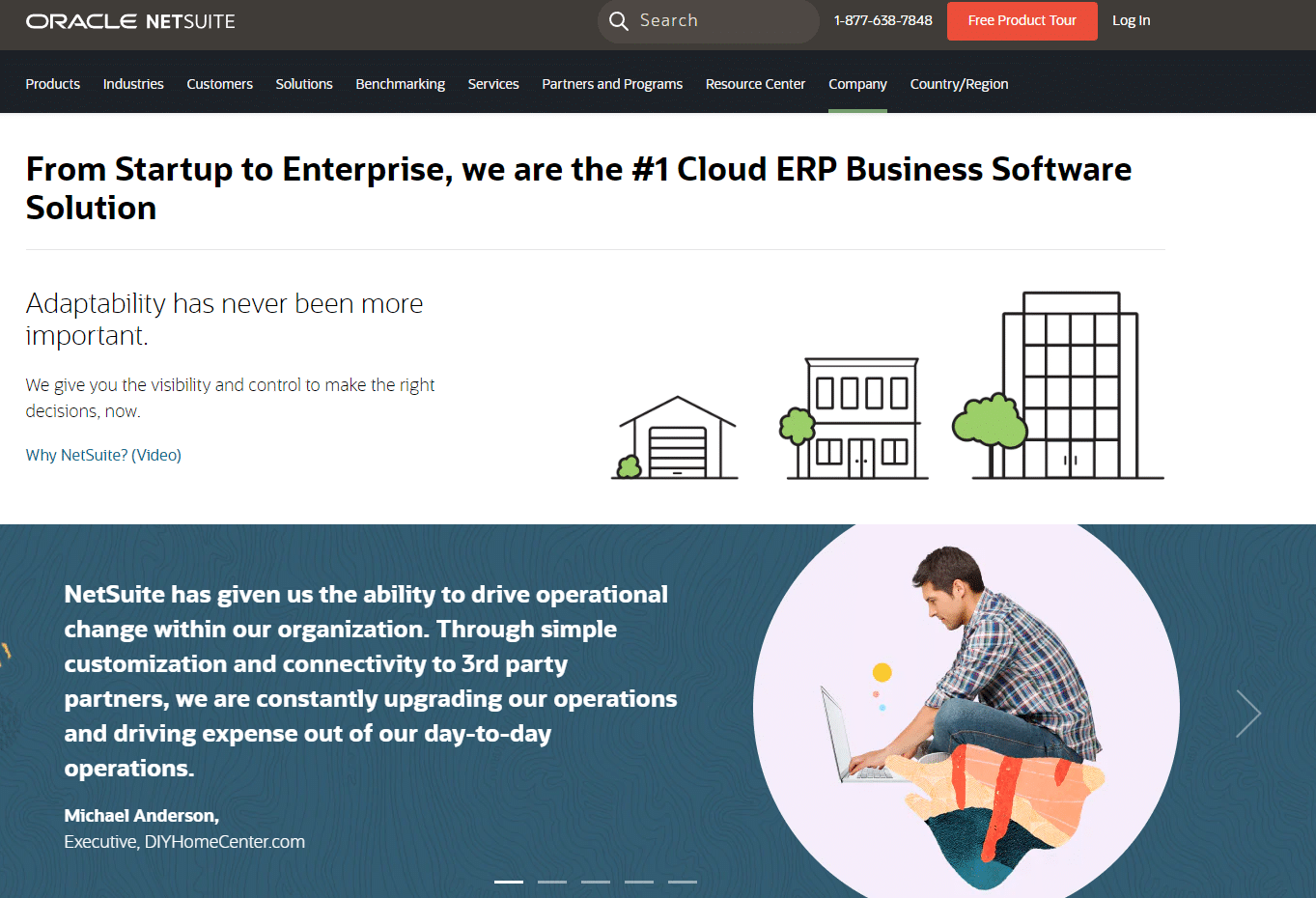A screenshot of Oracle NetSuite - The Best ERP Software in UAE for it's reputation.